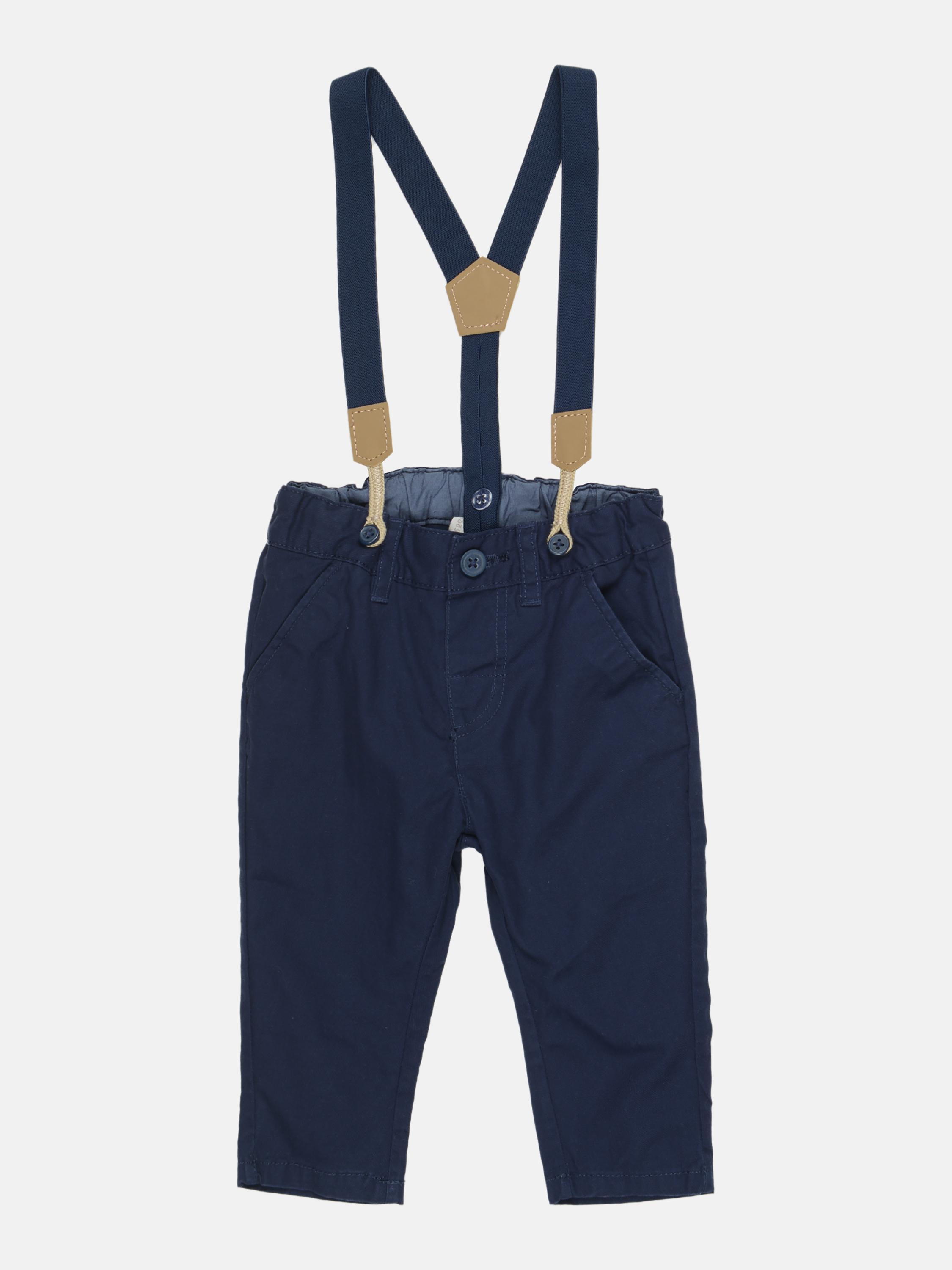 Штани для малюків з підтяжками H&M 104 см Темно-синій (A220276885811) Штани для малюків з підтяжками H&M 104 см Темно-синій (A220276885811)