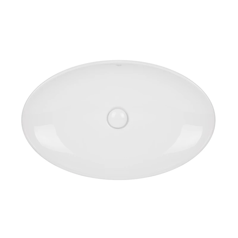 Раковина накладная овальная Q-tap Dove с донным клапаном 680х420х120 мм (SD00032981)