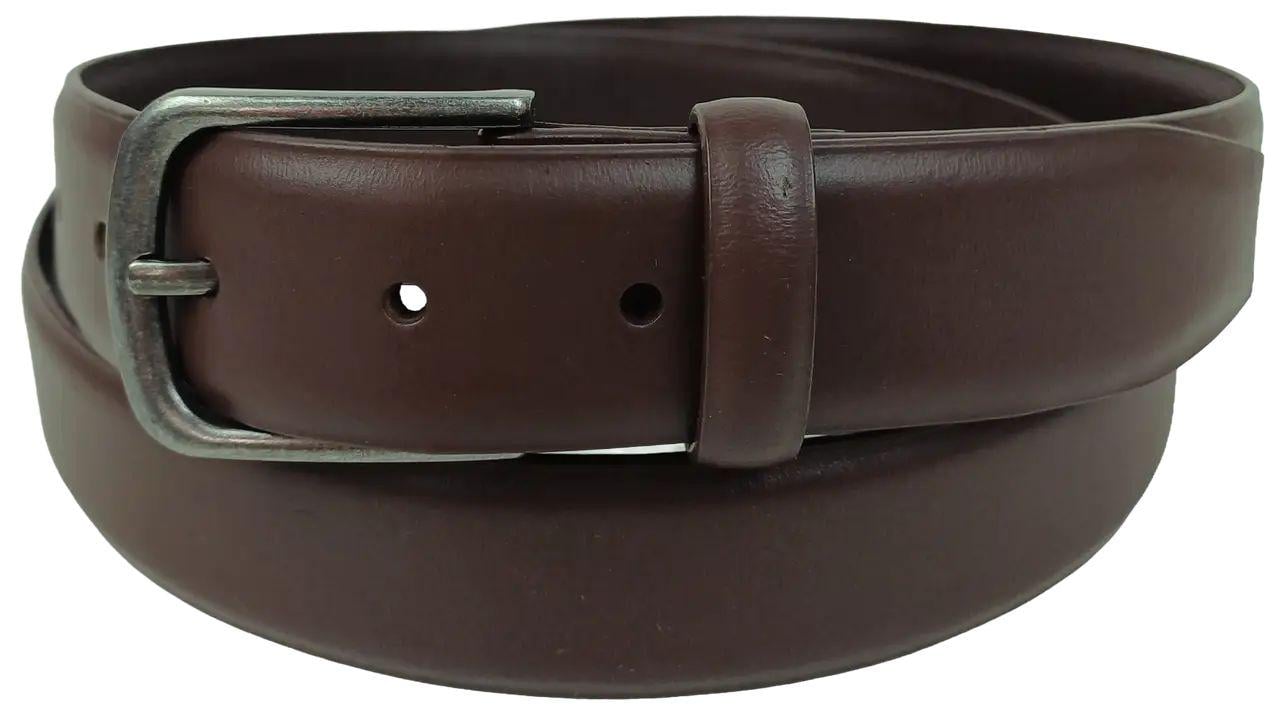 Ремінь чоловічий WBL Trading натуральна шкіра 124х3,3 см Темно-коричневий (8720604125535)
