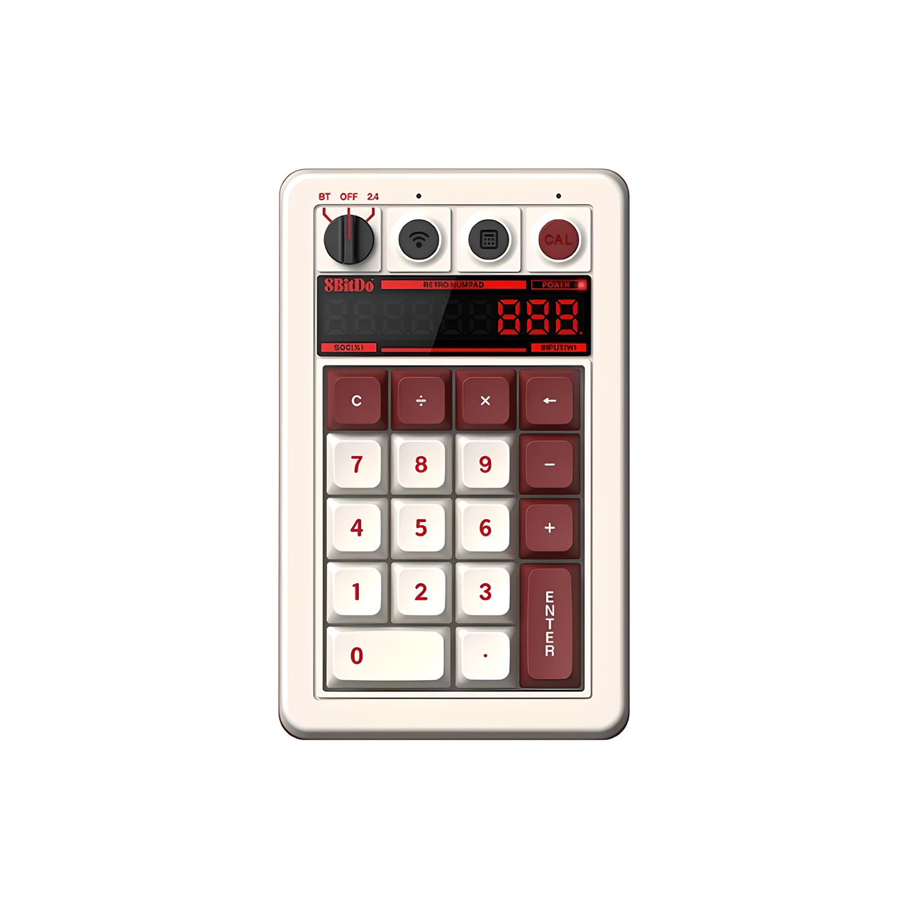 Клавіатура механічна цифрова 8BitDo Retro 18 F з комбінованим підключенням/дисплеєм/калькулятором (2571308027)