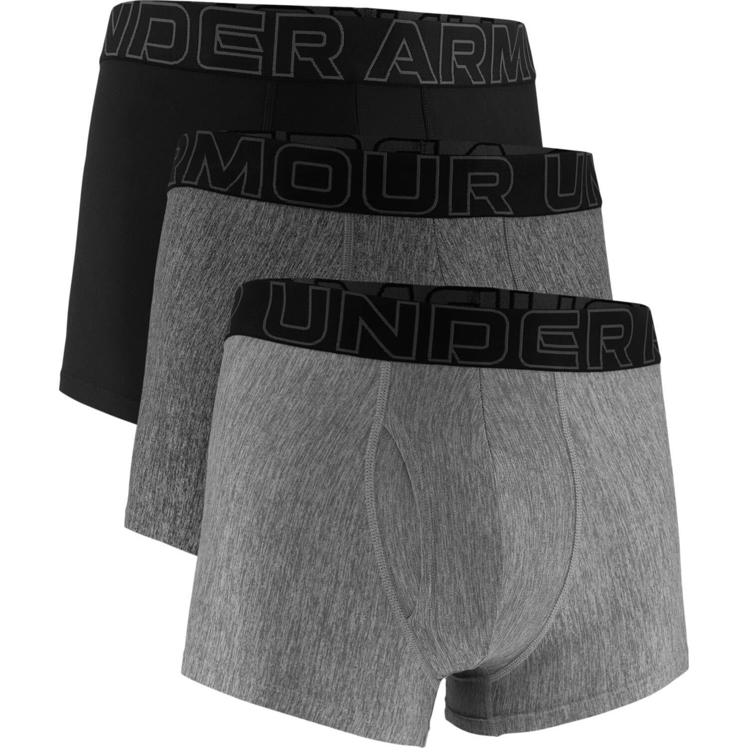 Трусы боксерки Under Armour PERFORMANCE TECH 3IN 3-PACK BOXERJOCK 1383882-035 3 шт. XL Серый/Черный (63867-53)
