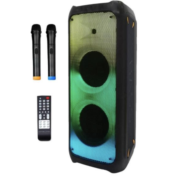 Портативна колонка ZPX ZX-7779 400 Вт з акумулятором Bluetooth FM USB TF LED-підсвітка TWS 2 мікрофона (ML-04766)