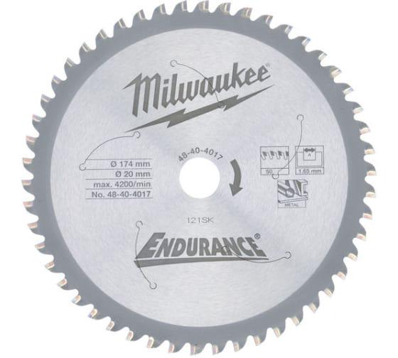 Пильный диск Milwaukee по металлу 174x20x1,65 50Z (48404017)