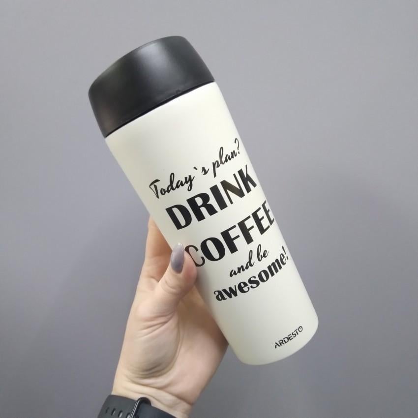 Термочашка Coffee time Awesome Ardesto AR2645DMW 450 мл (1357494092) - фото 2 Термочашка Coffee time Awesome Ardesto AR2645DMW 450 мл (1357494092) - фото 2