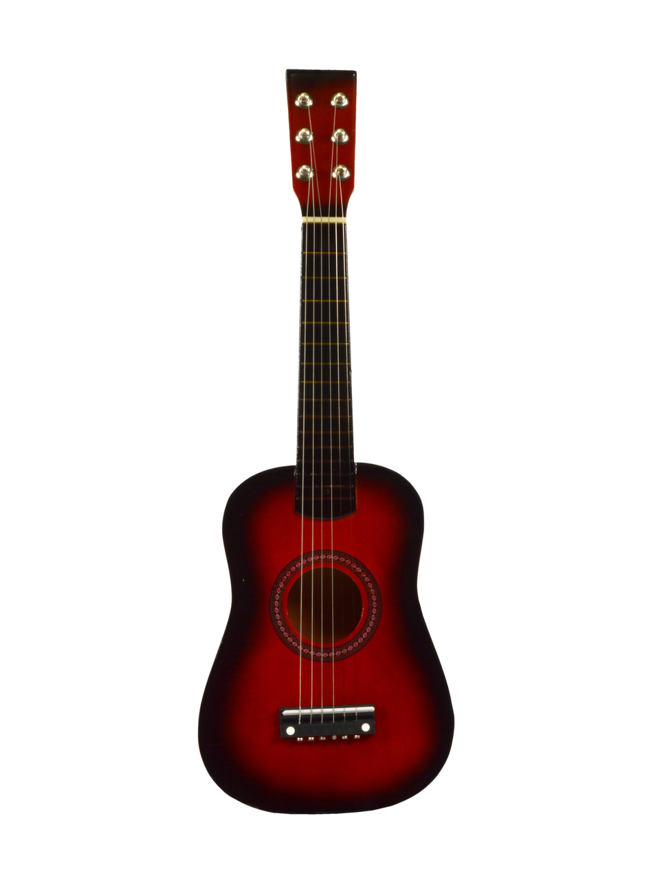 Гитара детская игровая дерево 6 шт. струн 58 см Бордовый (1369)