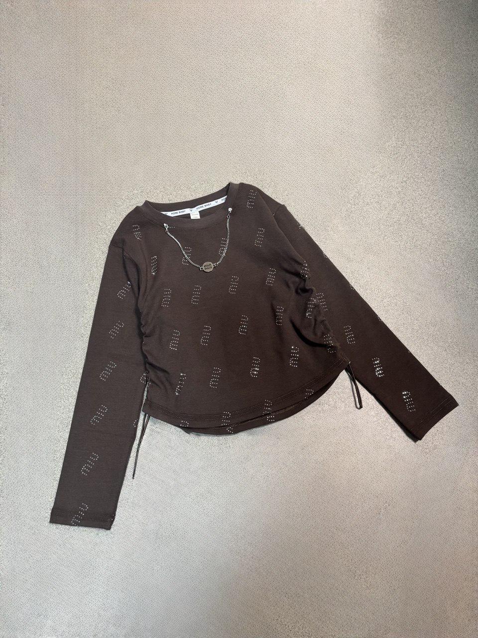 Лонгслив Kids на девочку 98-104 см Коричневый (25667606)