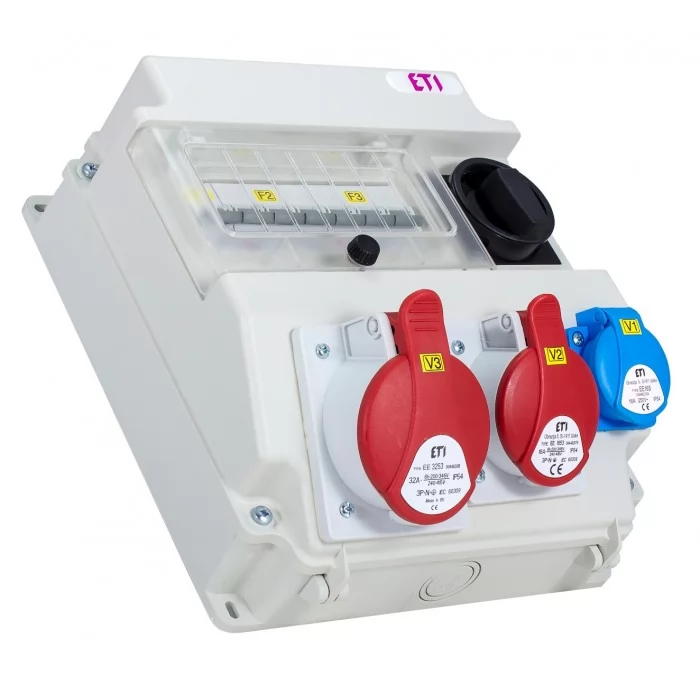 ᐉ Строительный щит с розетками ETI 004483200 с разъемами EDS7 1-2/2-5 ...