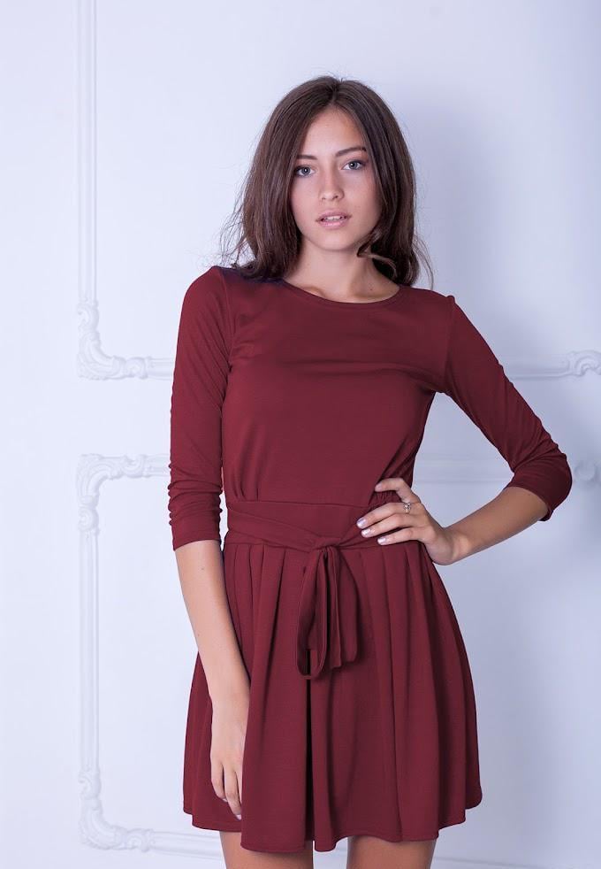 Платье женское Podium Lablab 14286-BORDO S Бордовый