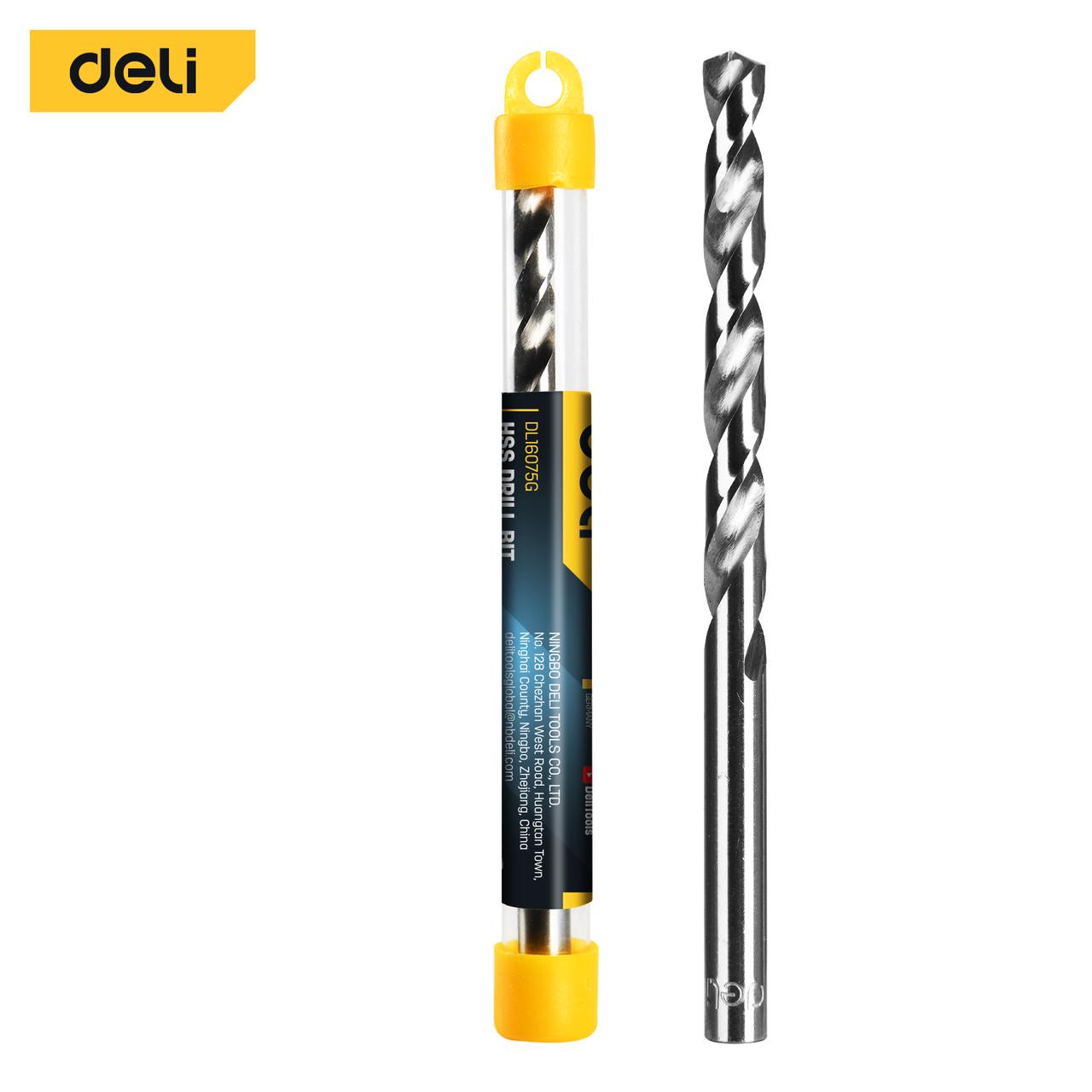 Свердло Deli Tools EDL16075G Hss D7,5 мм (27206872) - фото 2 Свердло Deli Tools EDL16075G Hss D7,5 мм (27206872) - фото 2