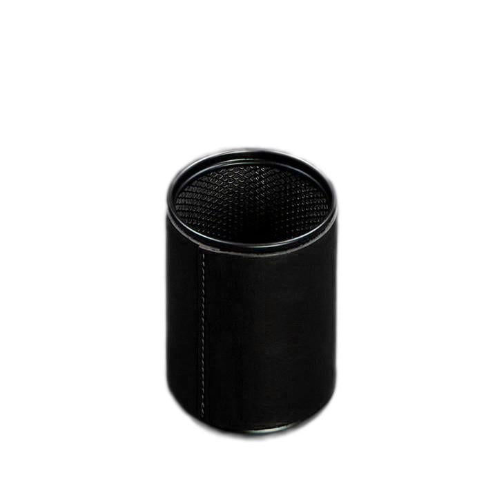 Стакан для ручек в кожаном чехле краст Черный (A-027821) Стакан для ручек в кожаном чехле краст Черный (A-027821)