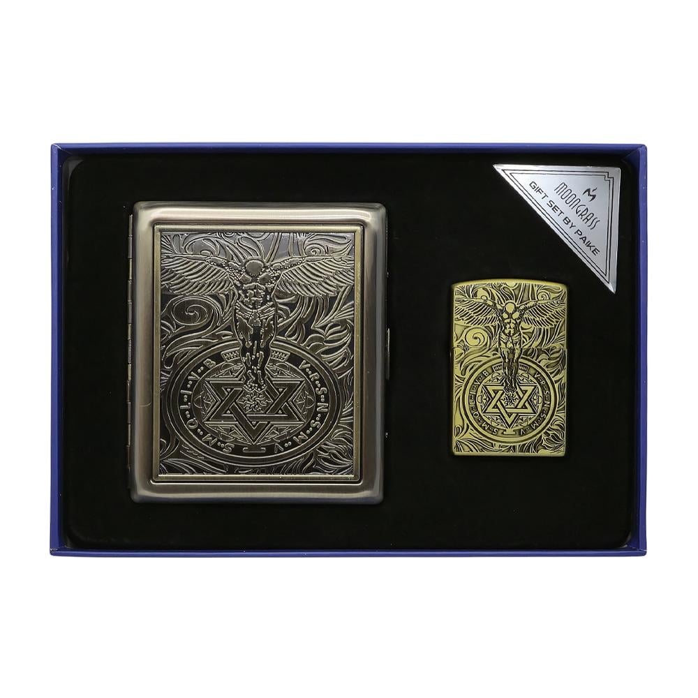 Портсигар та запальничка набір подарунковий Крилатий воїн (ПА-69) Портсигар та запальничка набір подарунковий Крилатий воїн (ПА-69)