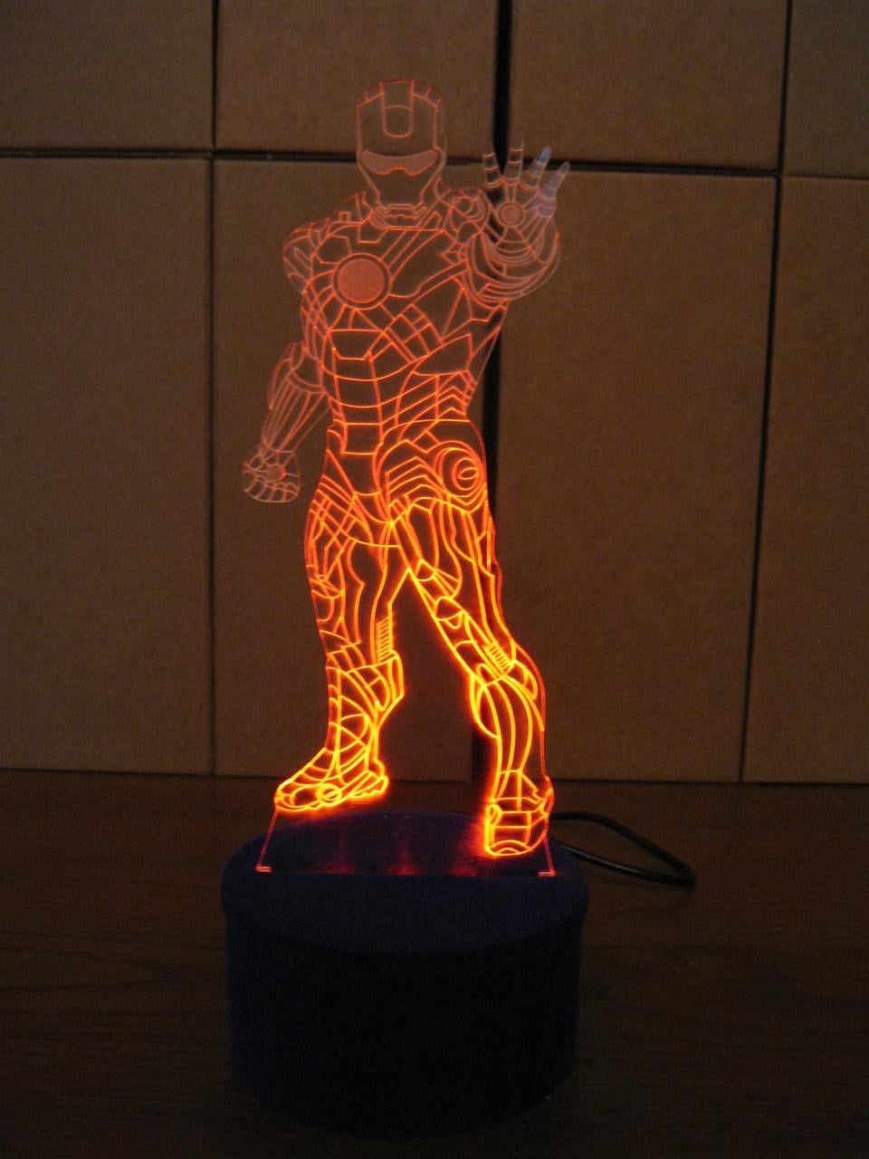 3D-ночник Iron man несколько подсветок/на пульте (1064424838)