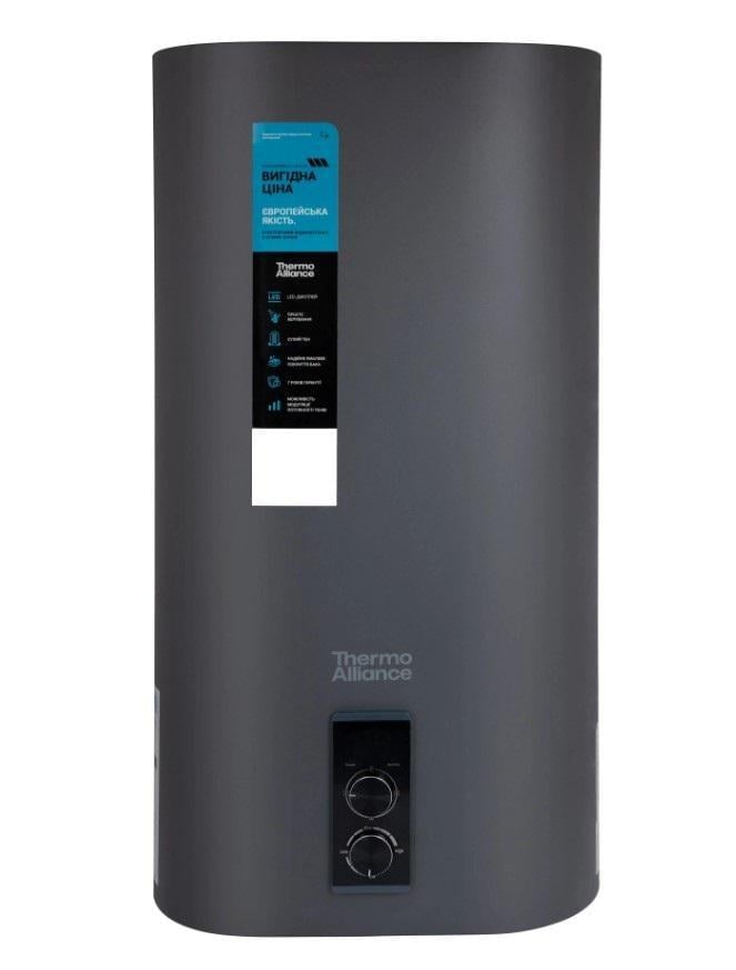 Бойлер прямоугольный Thermo Alliance 2 кВт 80 л плоский вертикальный Серый (DT80V20GPDD2G)