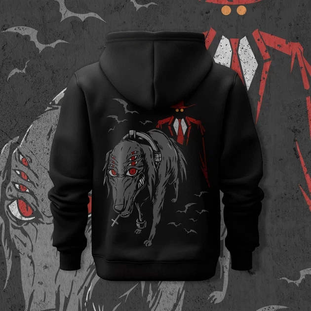 Худи для подростка мальчика с принтом Hellsing Black Dog 150 см (Anime11208)