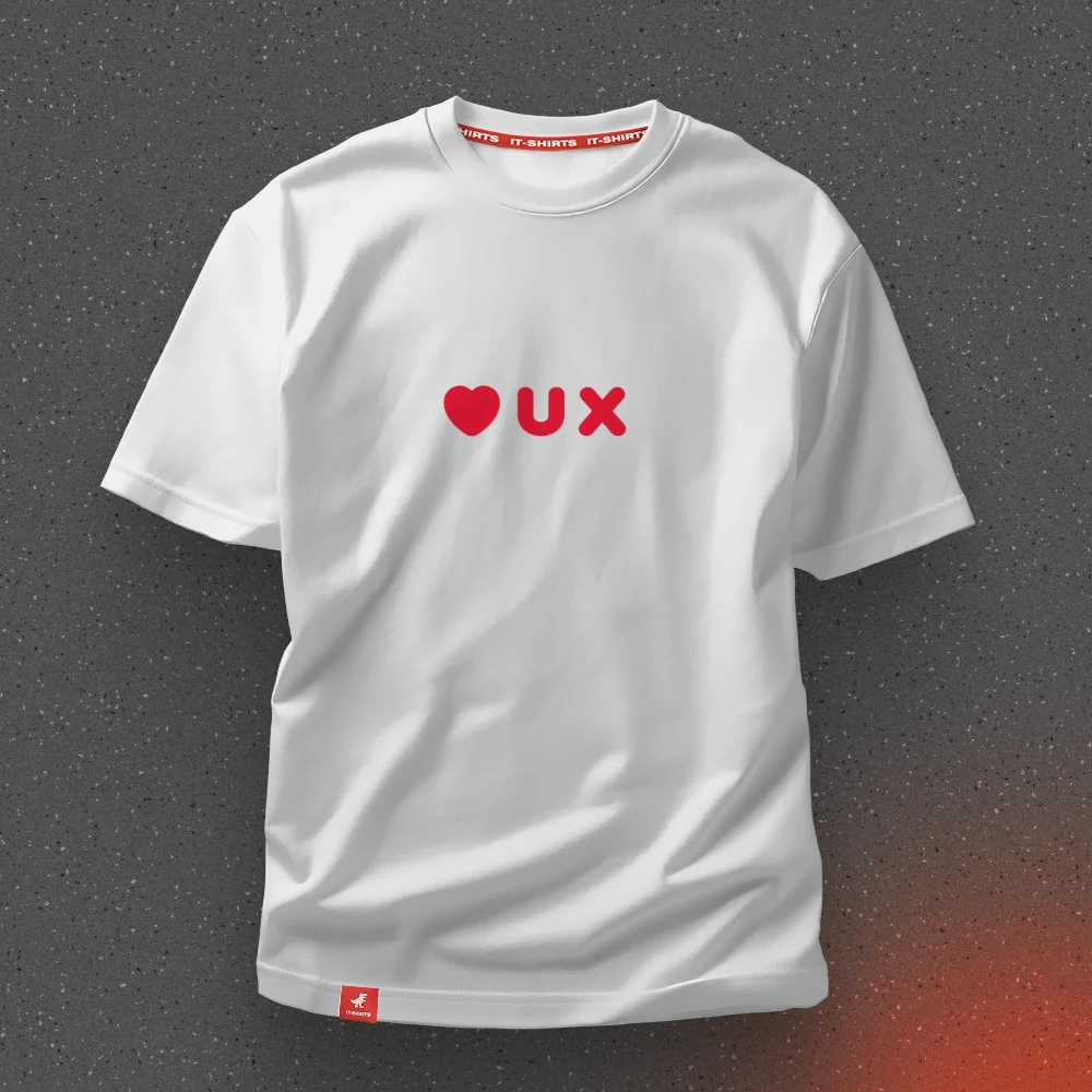 Футболка дизайнера LOVE UX для влюбленных в User Experience XXL Белый (IT-059T-W-XXL)