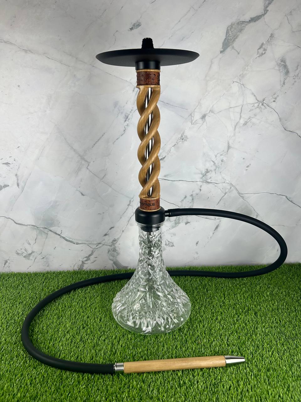 Кальян Snake Hookah Sukupira дизайнерская модель из натурального дерева и нержавеющей стали