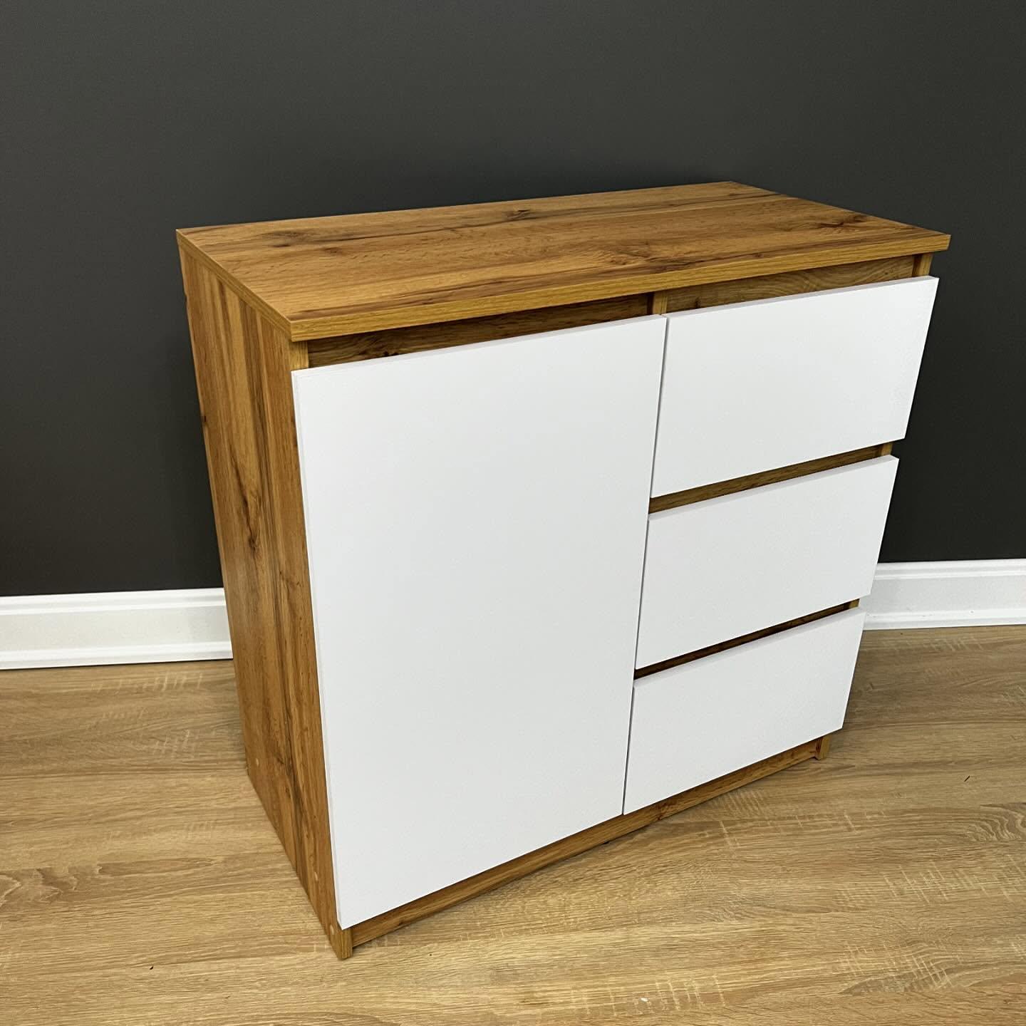 Комод Gold 750х370х750 мм Дуб Аппалачі/Білий - фото 1