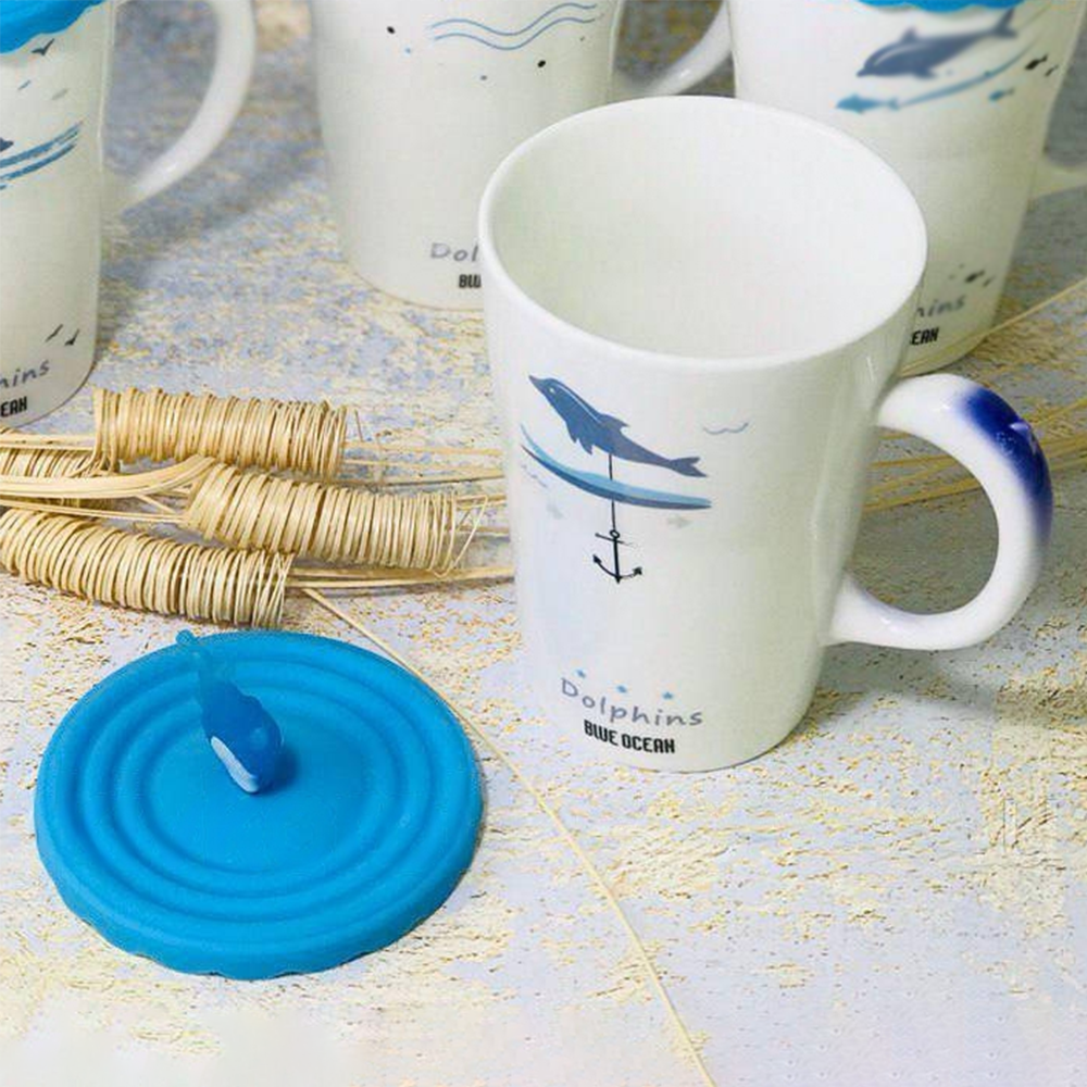 Чашка для чая с крышкой Дельфин 420 мл (21-О8030-2) - фото 5 Чашка для чая с крышкой Дельфин 420 мл (21-О8030-2) - фото 5