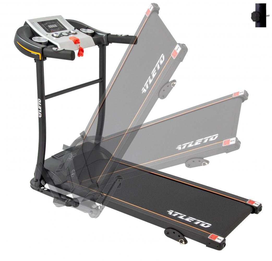 Беговая дорожка Atleto A9 на 12 программ до 110 кг складная Черный (132-76-50000009) - фото 6