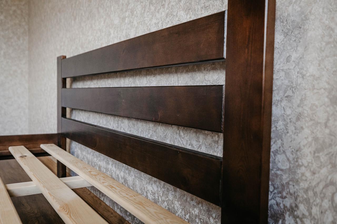 Ліжко двоспальне з масиву сосни 120x200 см Горіх темний (1869075406) - фото 3 Ліжко двоспальне з масиву сосни 120x200 см Горіх темний (1869075406) - фото 3