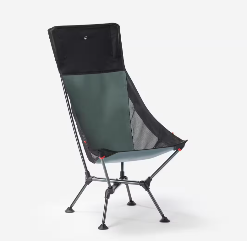 Крісло туристичне складане для кемпінгу Quechua XL до 140 кг 30 см Синій