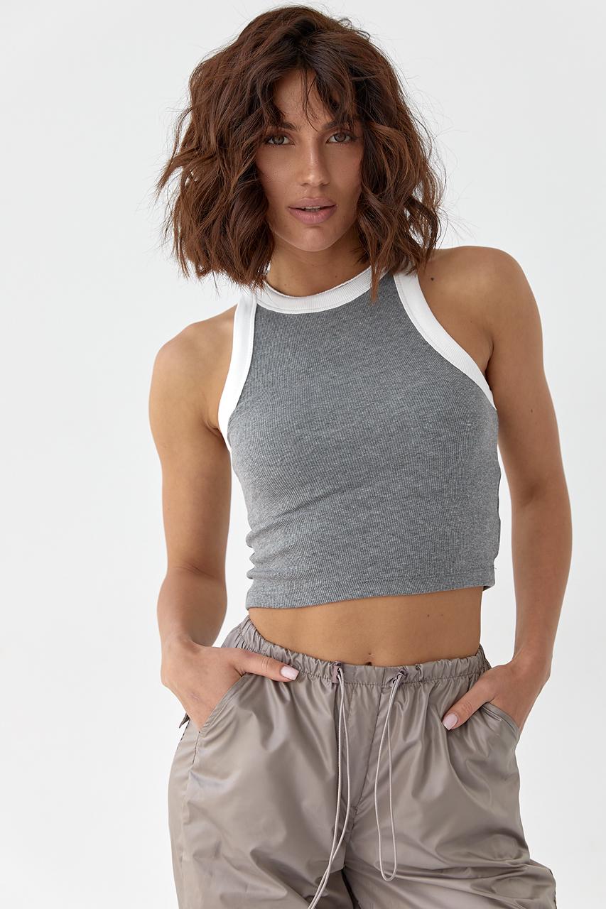 Майка женская трикотажная S Серый (11179408)