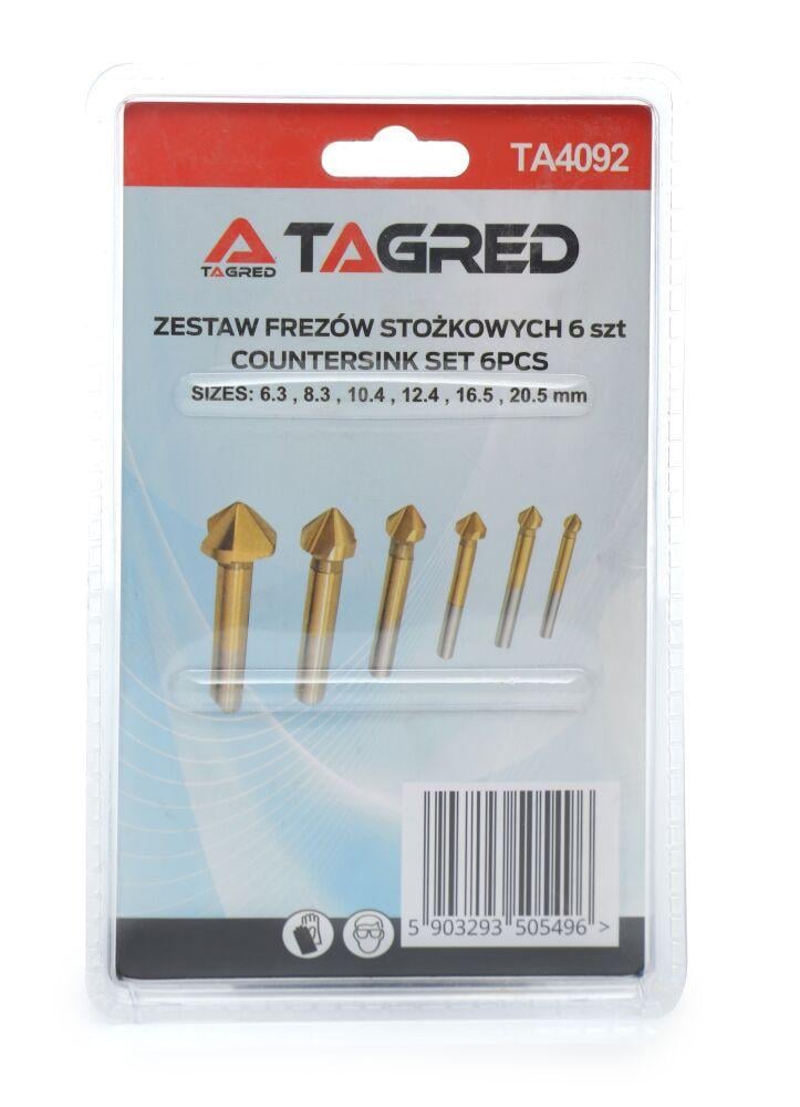 Комплект зенкерних свердел для обробки металу TAGRED TA4092 6 шт. - фото 4
