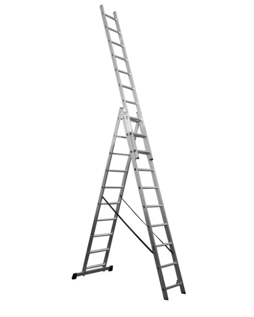 Драбина алюмінієва Procraft PLA3.676 3х10 сходинок 652 см 150 кг (31803763)