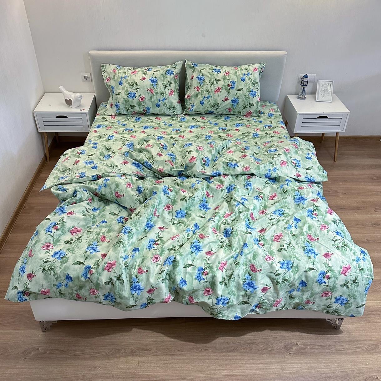 Постільна білизна Lelit полікотон полуторний Світло-зелений (P-0118)