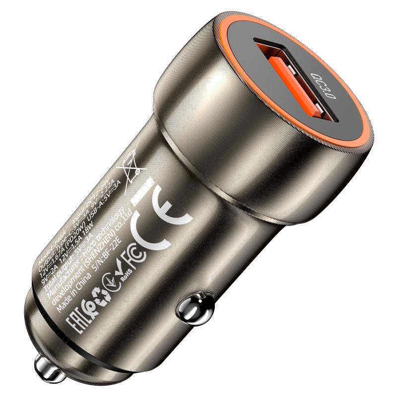 ᐉ Автомобильное зарядное устройство Hoco Z46 QC3.0 18W Черный