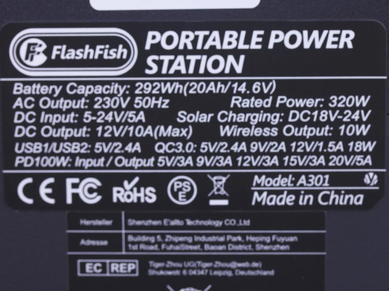 Зарядная станция портативная FlashFish A301 80000mAh 320W - фото 4