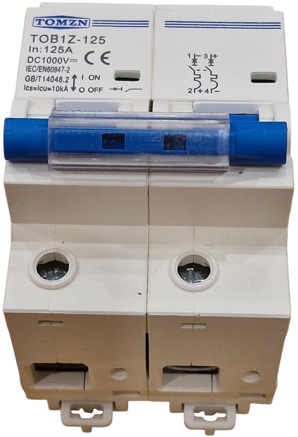 Выключатель постоянного тока TOMZN автоматический DC 125 А двухполюсный до 600 В (101658510) - фото 3 Выключатель постоянного тока TOMZN автоматический DC 125 А двухполюсный до 600 В (101658510) - фото 3
