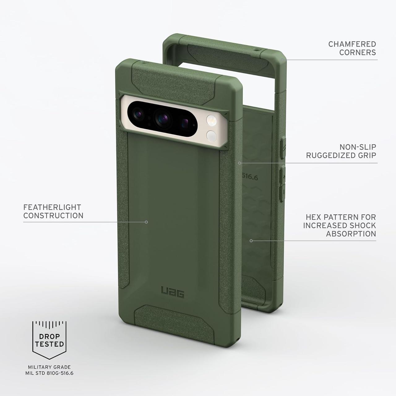 Чехол UAG - Google Pixel 8 Pro Scout - Olive Drab - фото 4