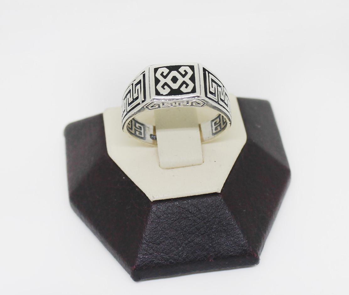 Кольцо серебряное с эмалью р. 18 6,82 г (1021825029) Кольцо серебряное с эмалью р. 18 6,82 г (1021825029)