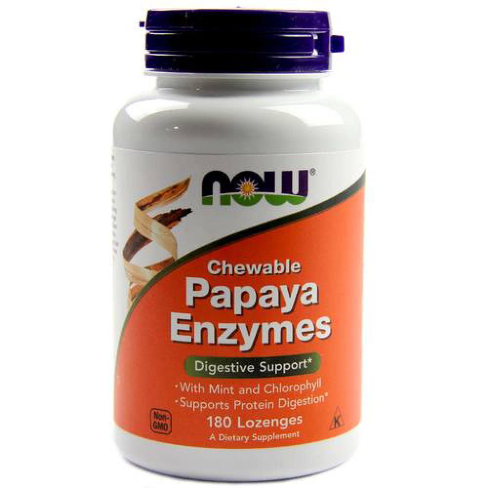 Папаин NOW Foods Papaya Enzymes 180 lozenges Папаин NOW Foods Papaya Enzymes 180 lozenges