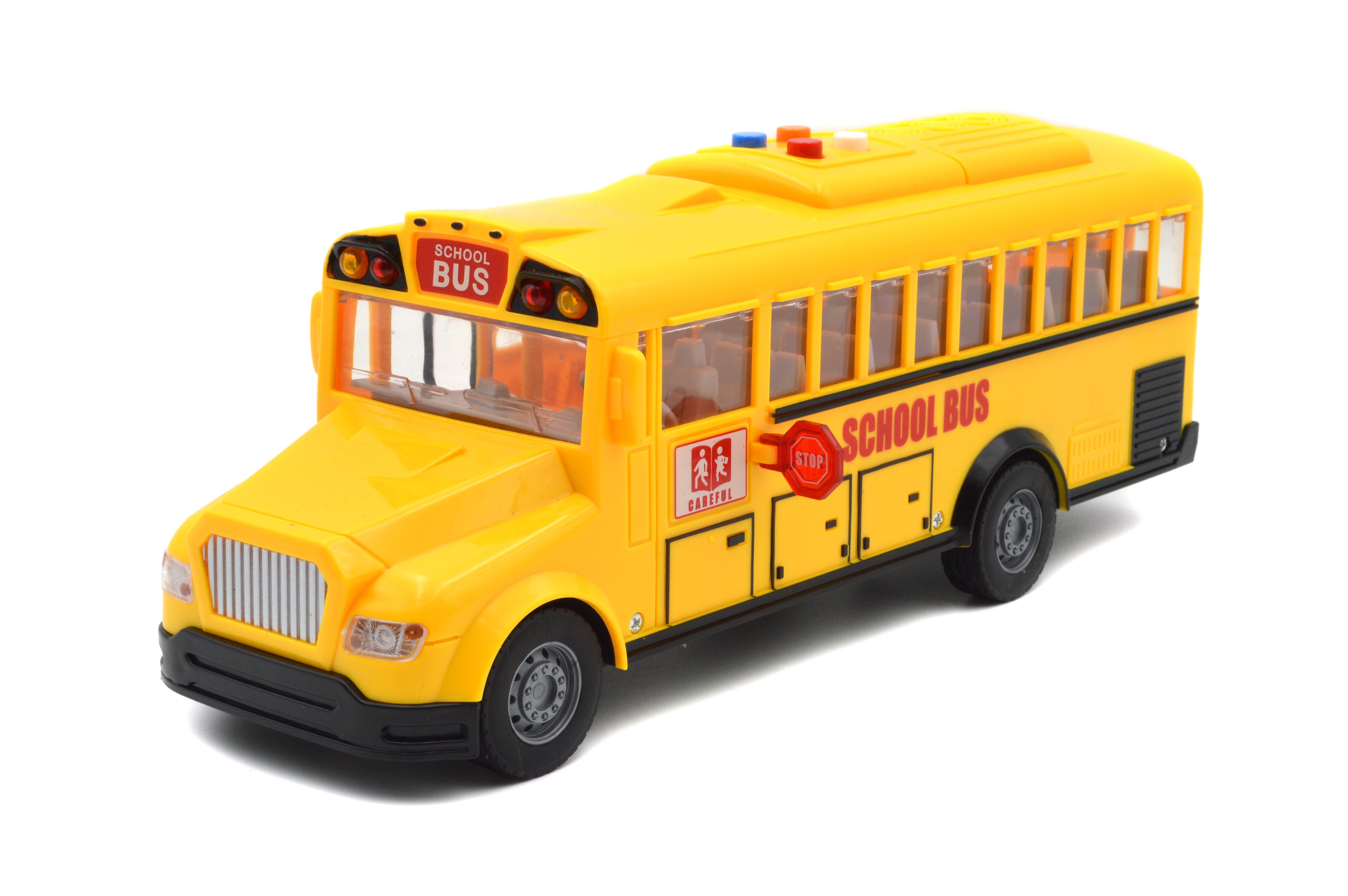 Автобус игрушечный JS125 школьный инерция звук свет открываются двери Автобус игрушечный JS125 школьный инерция звук свет открываются двери