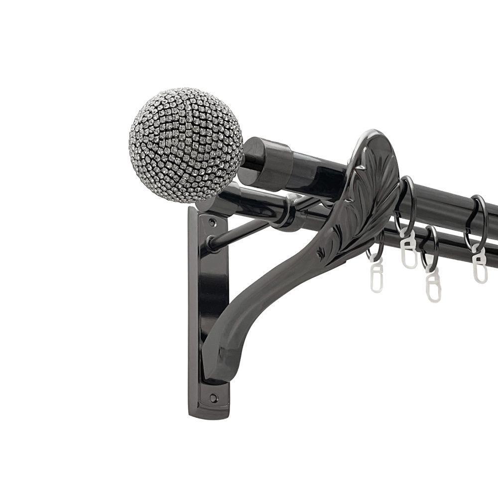 Карниз Orvit Эмпресса двухрядный гладкий 25/19 мм 300 см Оникс (00-00021490)