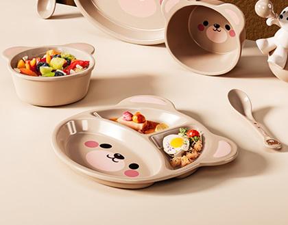 Набор посуды детский медведь 18570 пр. 4 Коричневый (5011262) - фото 2 Набор посуды детский медведь 18570 пр. 4 Коричневый (5011262) - фото 2