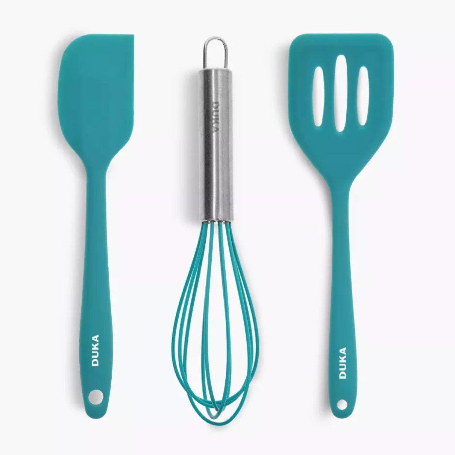 Набор кухонных принадлежностей DUKA MINI 21 см 3 шт. Бирюзовый (2221366) Набор кухонных принадлежностей DUKA MINI 21 см 3 шт. Бирюзовый (2221366)