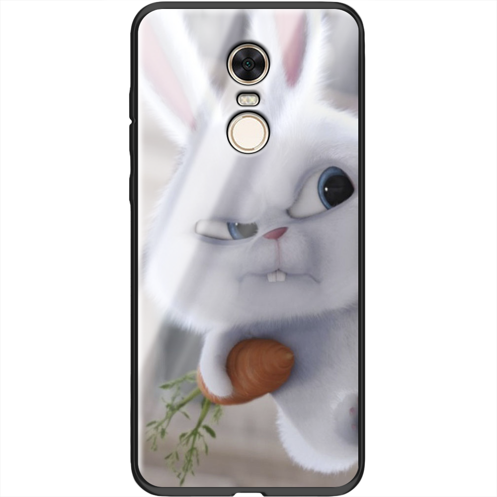 Чехол BoxFace Xiaomi Redmi 5 Plus Rabbit Snowball Черный силикон со стеклом (32522-up1116-37744)