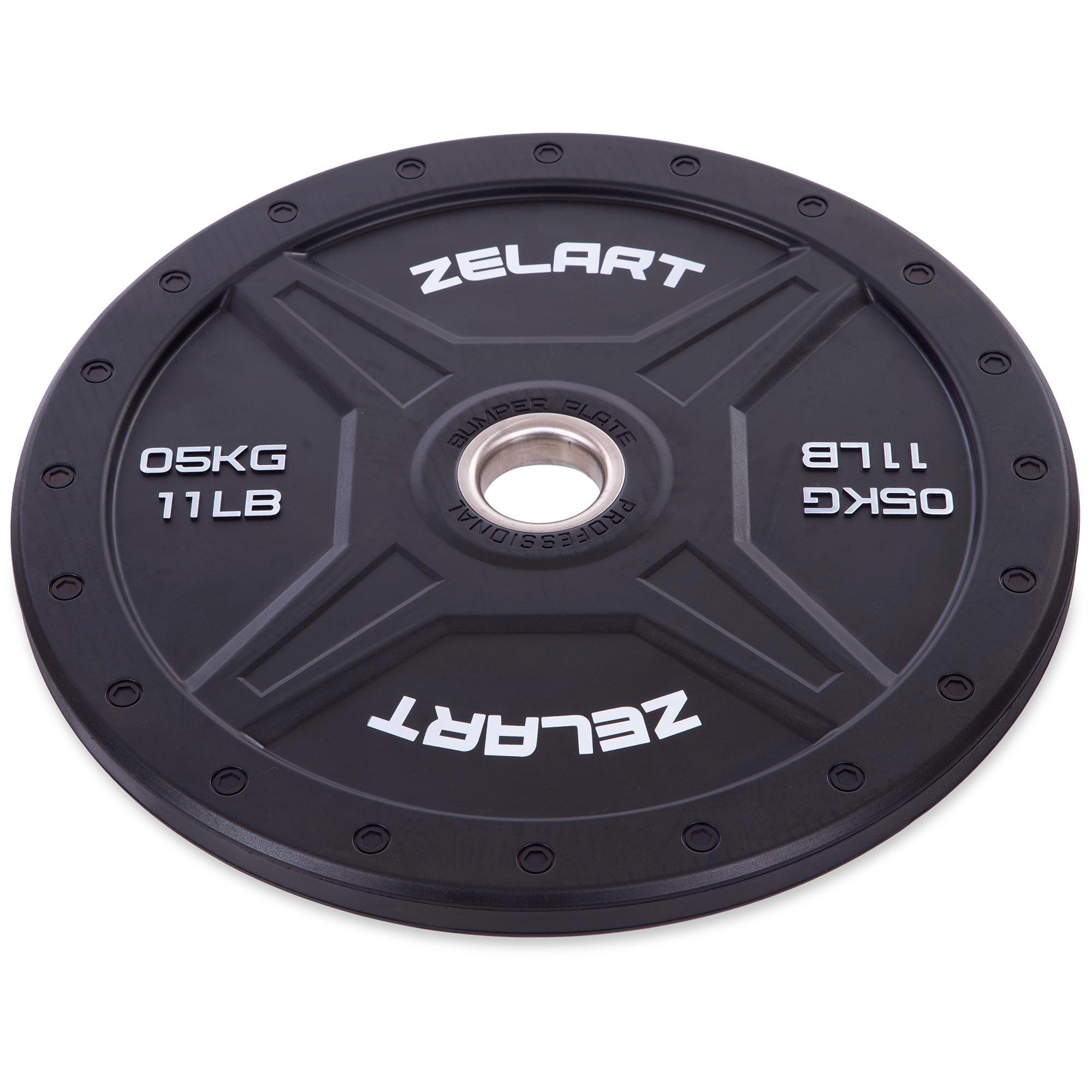 Диск бамперный для кроссфита Zelart Bumper Plates TA-2258-5 51 мм 5 кг Черный (DR003043)