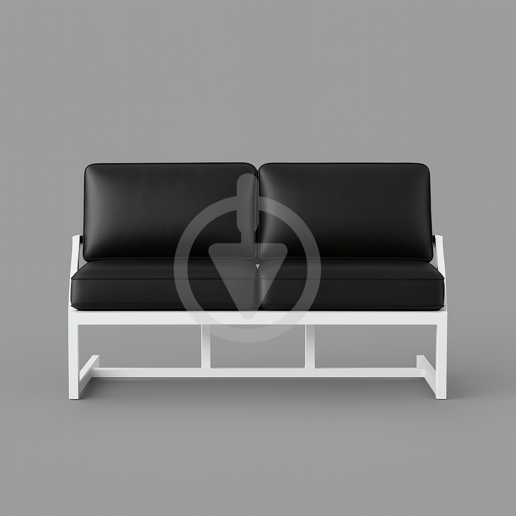 Диван металевий AVVS tech Атлас вуличний лофт екошкіра з підлокотниками 126 см Темно-сірий/Білий (30222759) - фото 2 Диван металевий AVVS tech Атлас вуличний лофт екошкіра з підлокотниками 126 см Темно-сірий/Білий (30222759) - фото 2