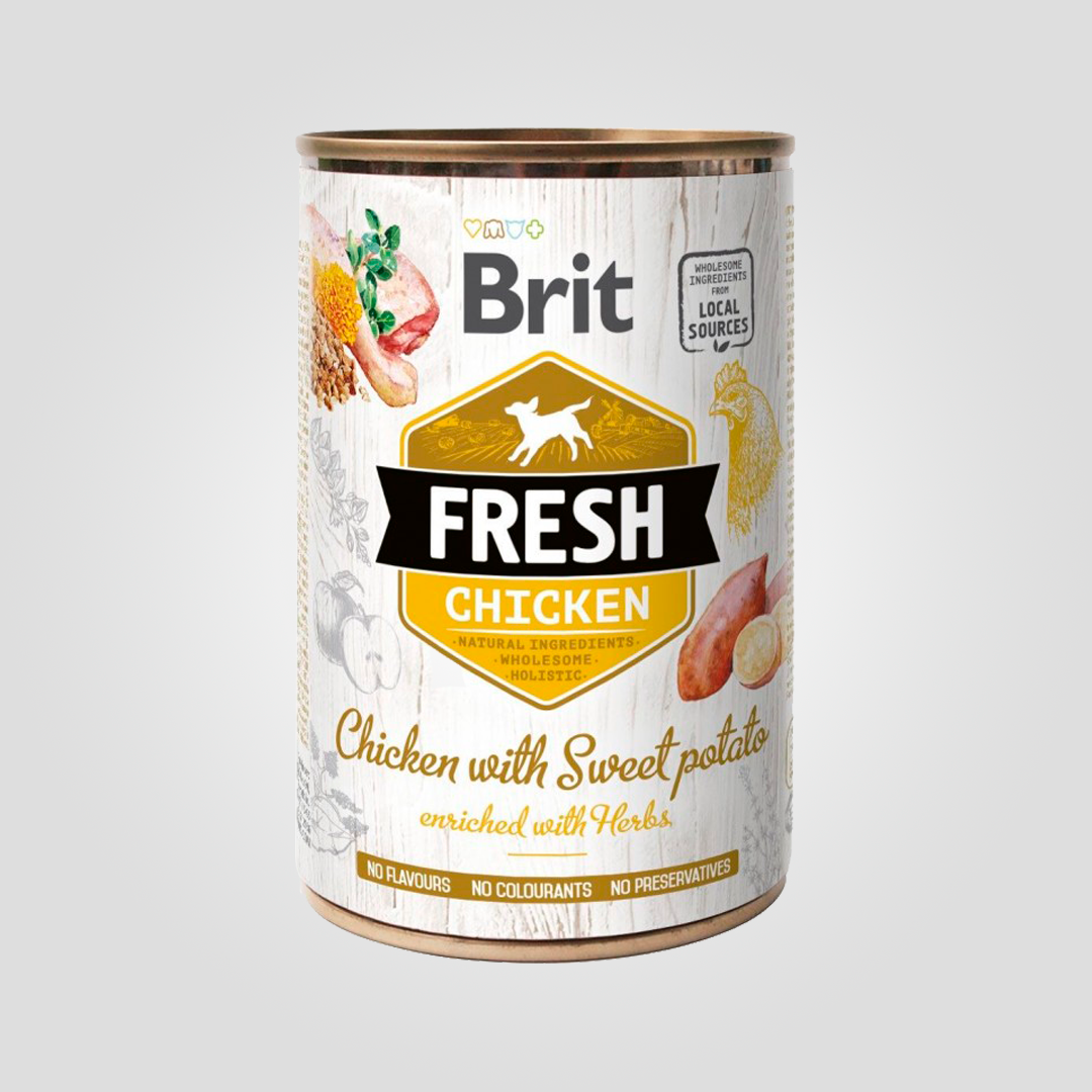Корм сухой Brit Fresh Chicken/Potatoдля взрослых собак с курицей и картофелем 400 г (20504340)