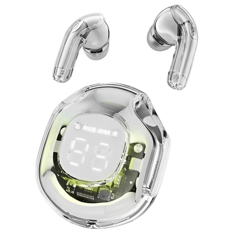 Наушники беспроводные вакуумные TWS T8 PRO LED кейс-зарядка Bluetooth White (tf7063)