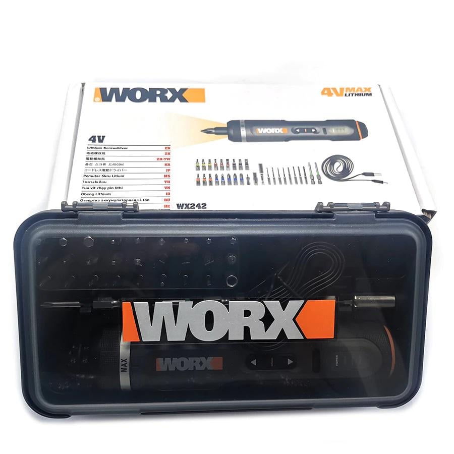 Отвертка аккумуляторная Worx WX242 с насадками в кейсе - фото 7