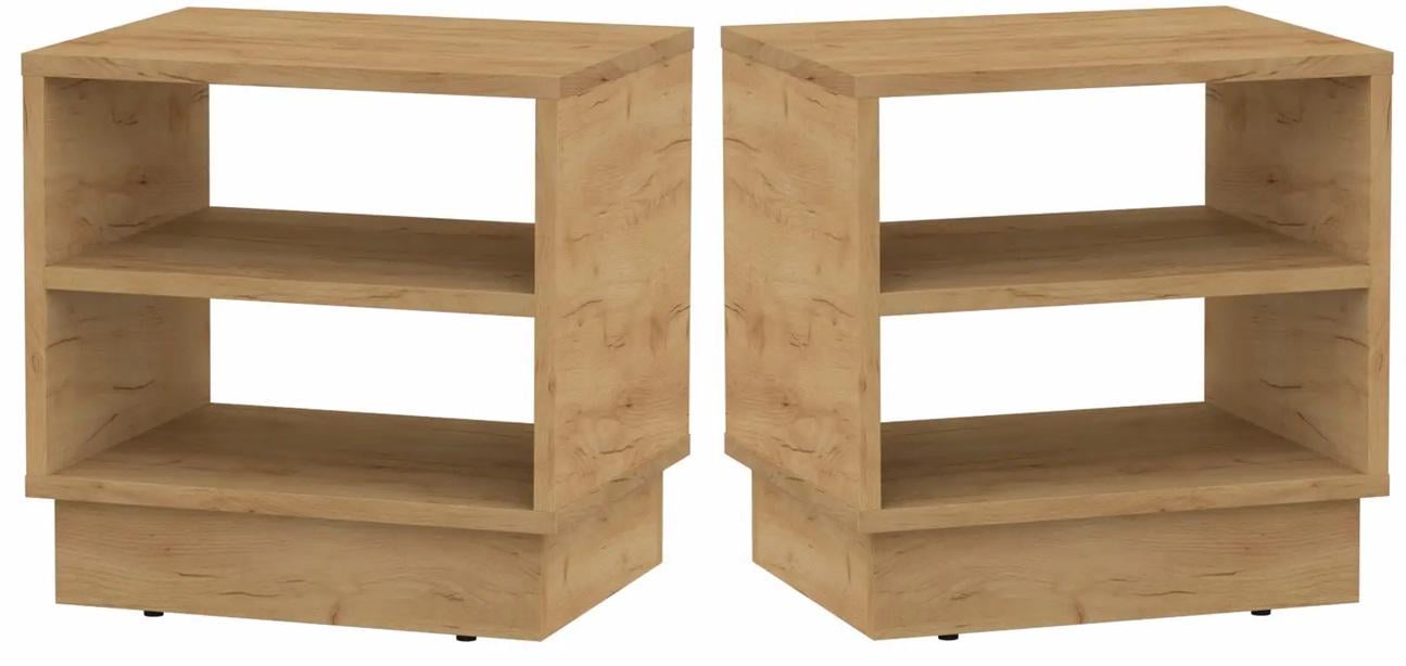 Тумба приліжкова комплект 2 шт. Компаніт ПКТ-7 Дуб крафт золотий (26655443)