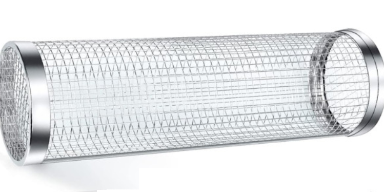 Решітка циліндрична для гриля та барбекю з нержавіючої сталі 30х9 см (Н-1303)