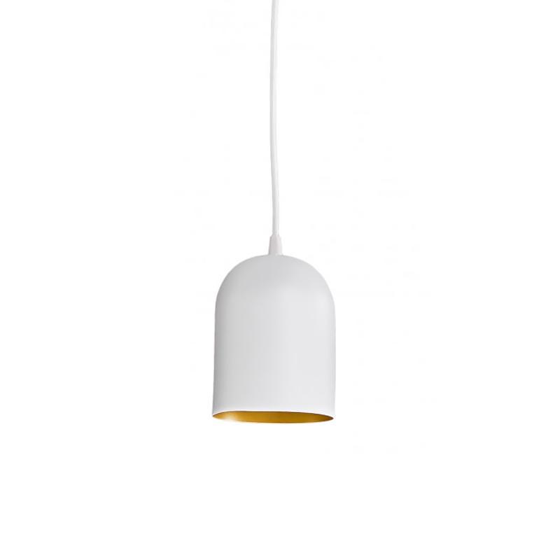 Люстра подвесная лофт Atmolight Lille P120 1583 на одну лампу Белый/Золото