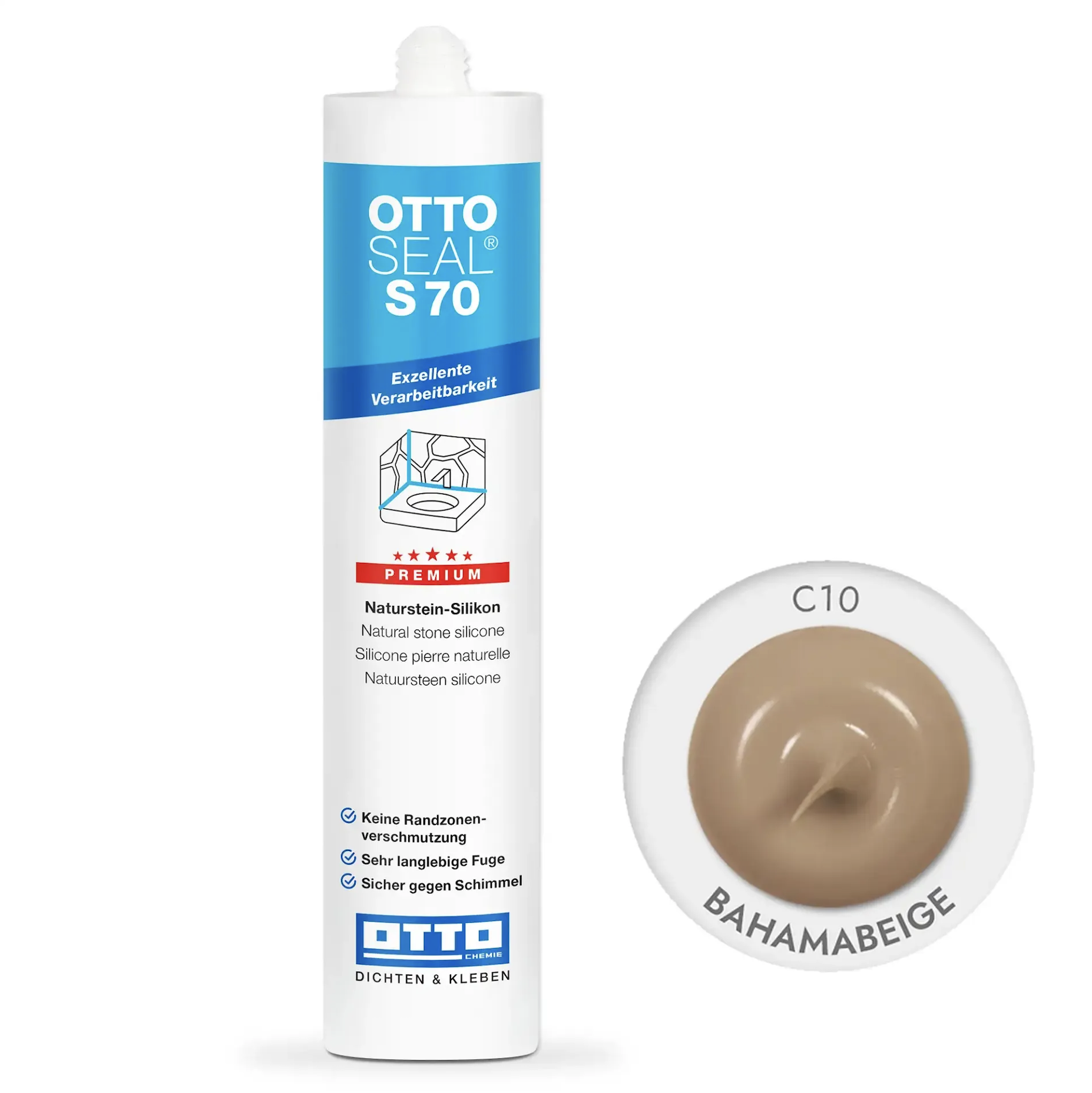 Герметик силіконовий OTTOSEAL S70 C10 Багама бежевий (8NTRBBG0201)