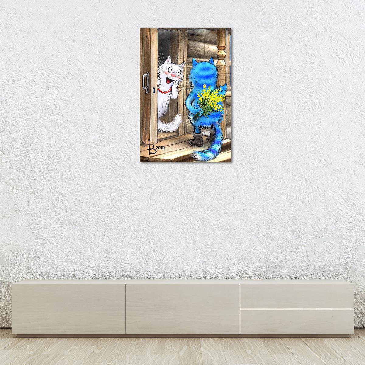 Модульная картина Мимозы 1 модуль 70x105 см